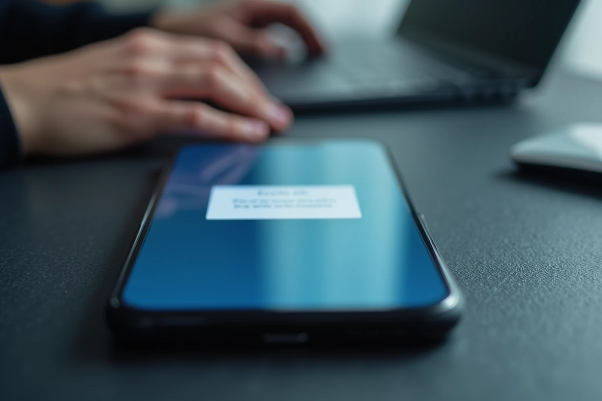 Écran de smartphone affichant un message d'erreur d'accès bloqué sur un site de streaming depuis un appareil mobile