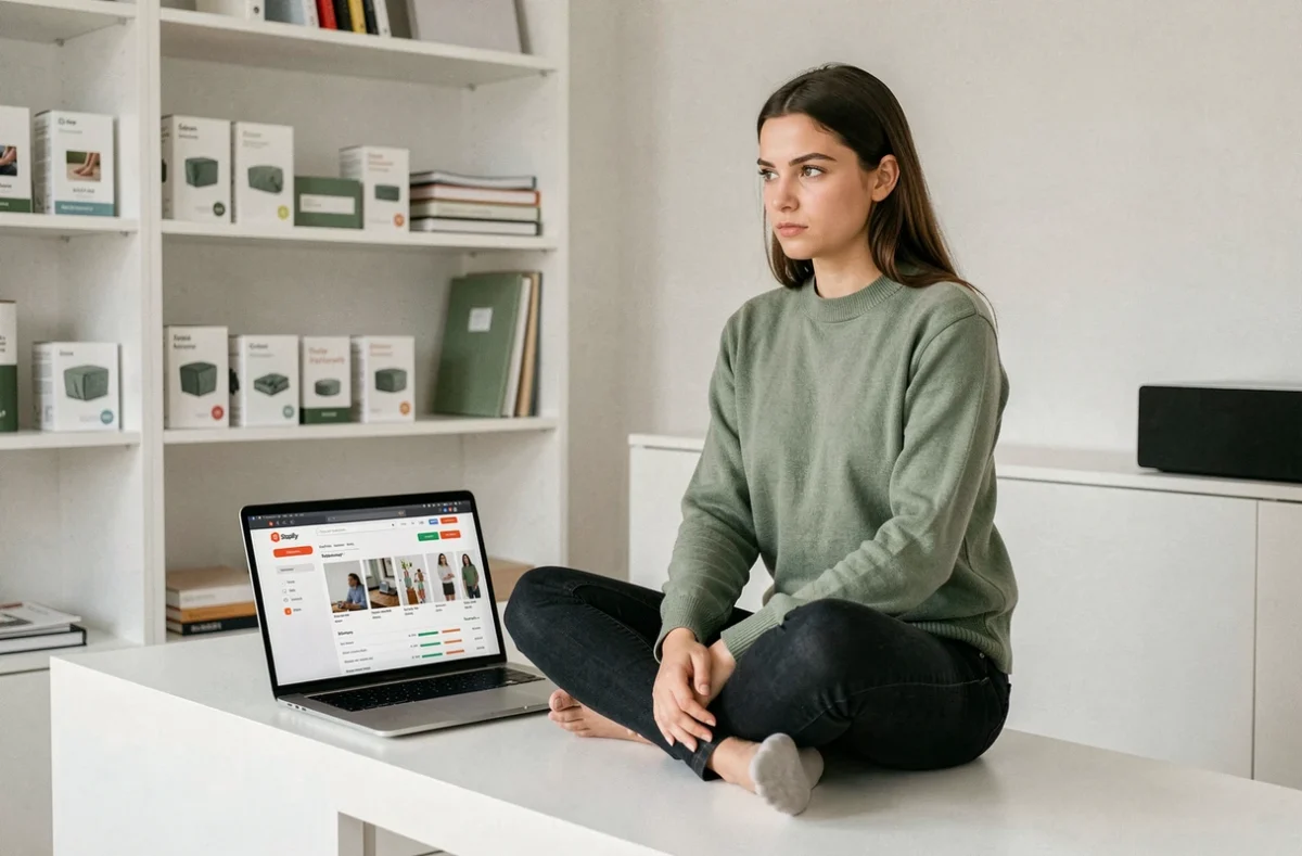 Experte Shopify et e-commerce freelance en Loire-Atlantique travaillant sur sa boutique en ligne